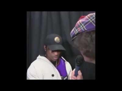 How does he keep his pants up??