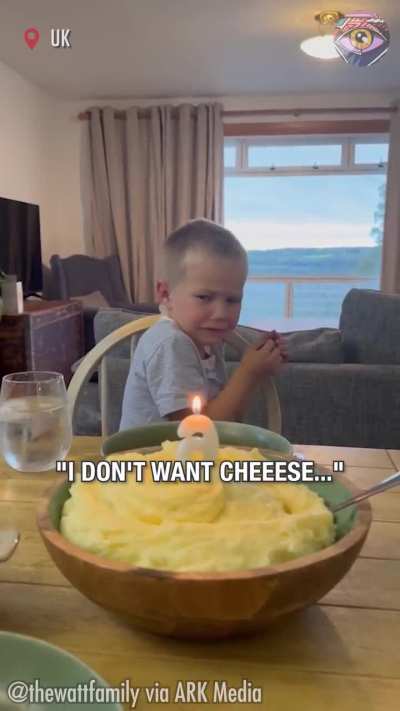 A kid wanted mashed potatoes instead of birthday cake for his birthday