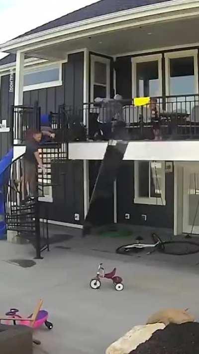 Two men and moving a TV, what could go wrong!