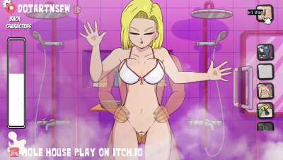 Android 18 fucked in the shower (HoleHouse)