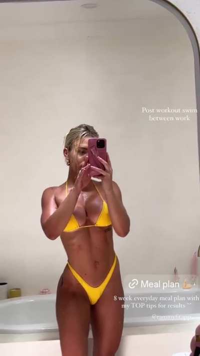 ‘Post workout swim between work’ | IG January 2025