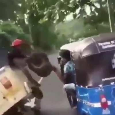 Worlds best way to change a flat tire