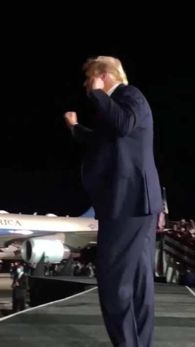 President Trump and supporters dancing to YMCA