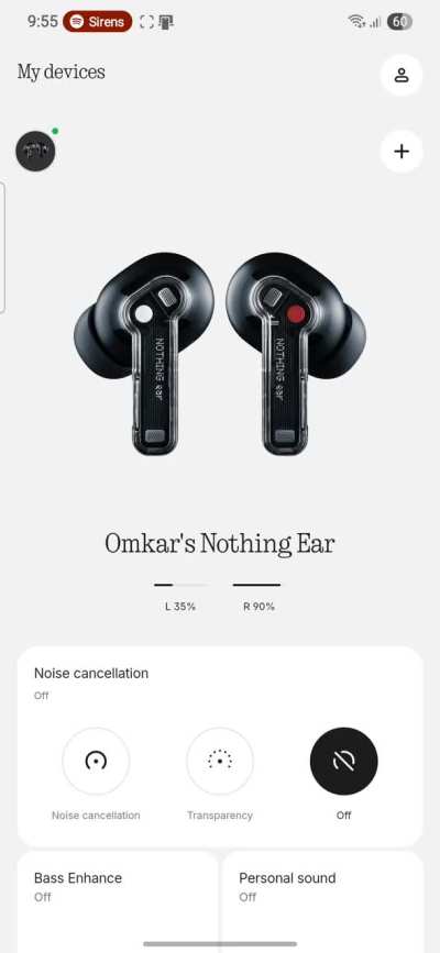 Nothing ear left bud extreme battery drain.