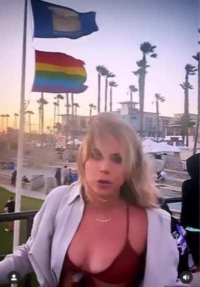 Homophobic MAGA Karen and OAN rEpOrTeR Alison Steinberg has a meltdown after seeing a pride flag