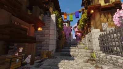 Short tour of my survival built Japanese village!