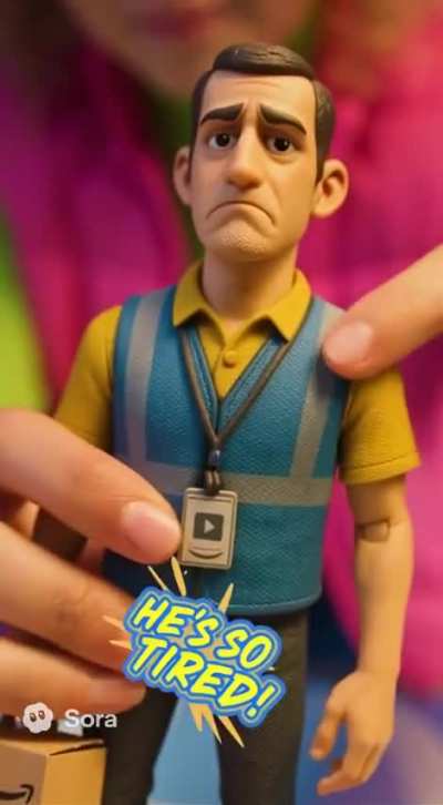 Amazon Worker action figure commercial