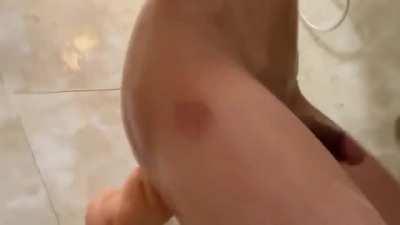 Suction Dildo in The Shower