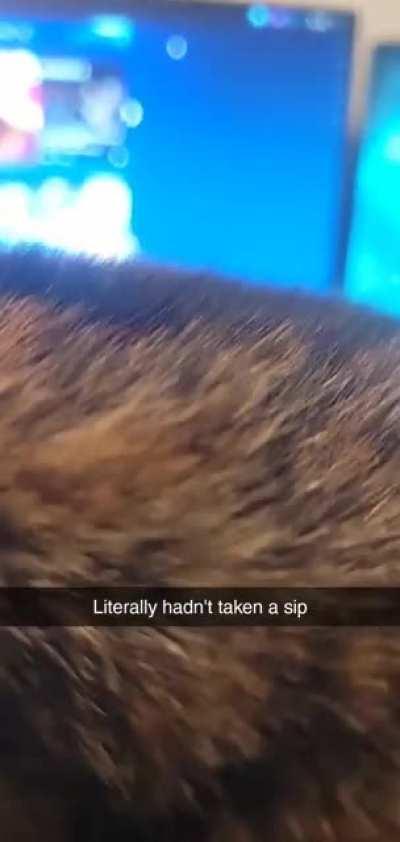 just trying to chill. She was just being cute so I took a video.