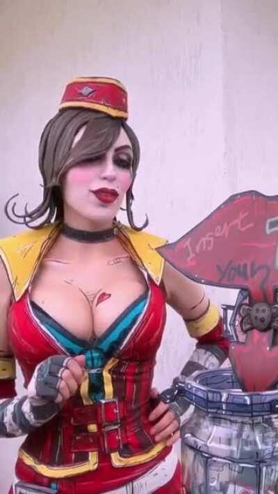 I recorded some short videos with Moxxi's voice and I want to share one of them! I've been planning this for so long and I've finally done it! I'll do more soon!