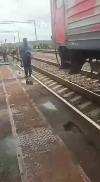 RU POV. Russian Mobilized heading somewhere. Possibly war zone.