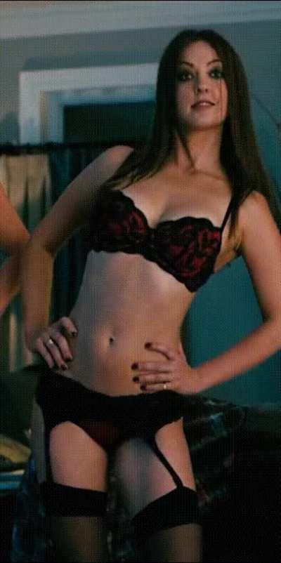Katharine Isabelle shows off her tight body