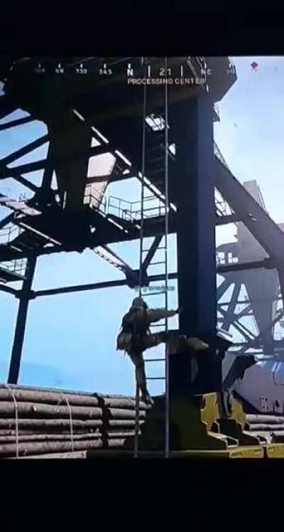[call of duty modern warfare] very realistic ladder climbing animations