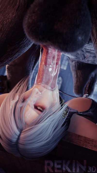 Ivy Valentine Face Fucked By Werewolf (Rekin3D)