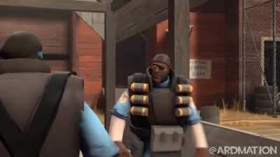 When you disguise as demoman