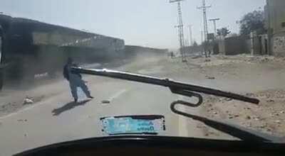 By not waiting for the train to pass through