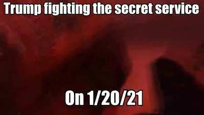Trump fighting secret service on 01/21/2021
