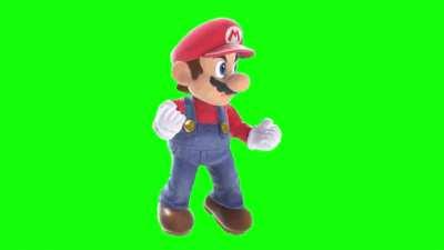 Mario idle stance Green-screen at 60fps