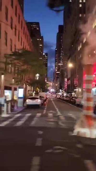 Sunset through the streets on 5th Ave