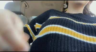 Car dropping in public