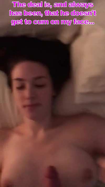 Sister doesn’t like it when her brother cums on her face.