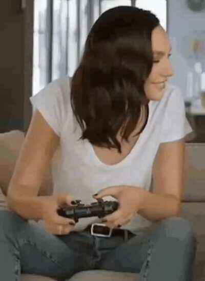 Gal Gadot agreeing to give you a blowjob if she loses the game. Hopefully she doesn’t realize her controls are changed...