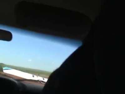 Federal police in Brazil hit aircraft's wing to stop drug smugglers from flying away