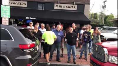 Pro-trump counter-protestors in Buffalo, New York today