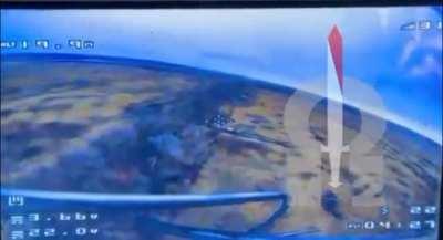 Omega M2 Operated Kamikaze Drone Locates and Attacks a Russian BMP-3