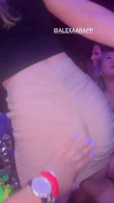 Shaking her ass in the club