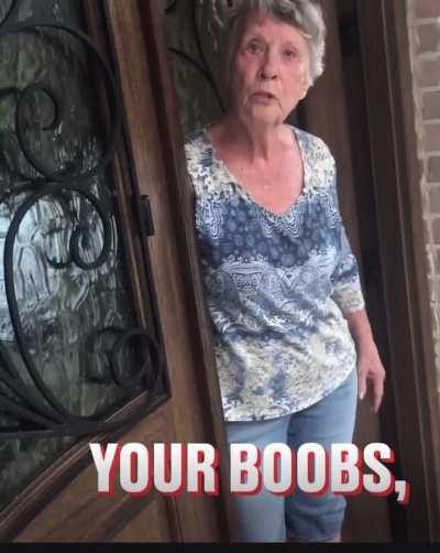 A strange man knocked on her door