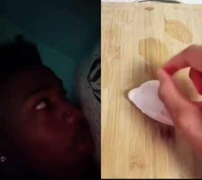 MANS EATING GOAT BALLS! ( credit to the.official.leon on tiktok )