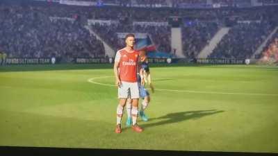 The shine of the FA Cup trophy maybe hurt their eyes.