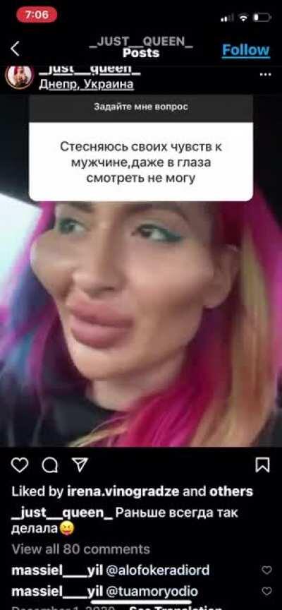 This chicks cheek implants.