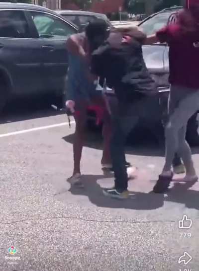 Girl Fight - Two Women Throw Hands In Parking Lot w/ Interference From Man 1v1 Fight