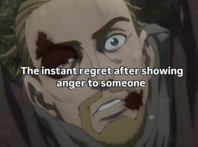 The moment you realize you went too far