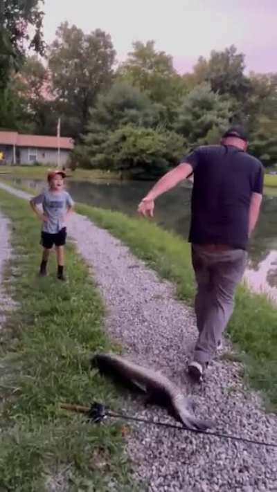 WCGW Trying to handle a big fish?