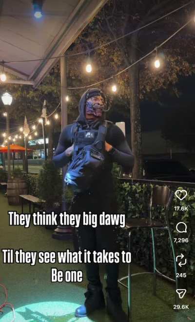 He was defending this behavior in the comments. Ultimate bad ass out here