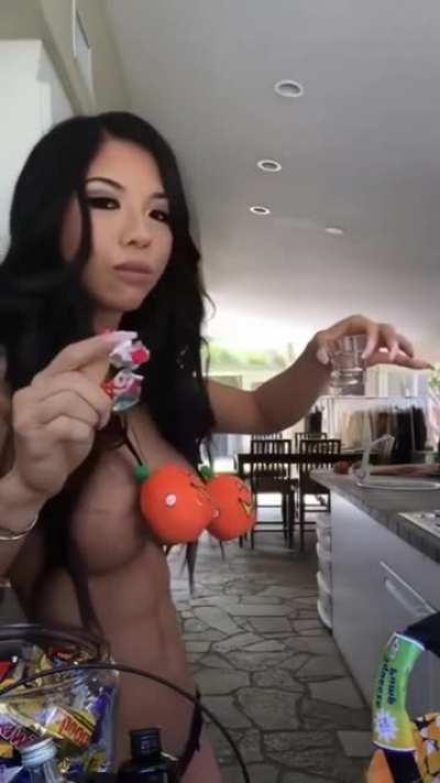 Lexi and her pumpkins