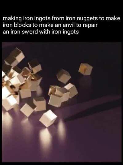 Minecraft is 10% mine 90% craft