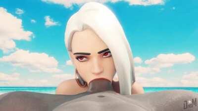 Ashe deepthroat blowjob (DeniseM) [Overwatch]