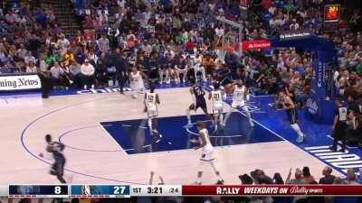 [Highlight] Luka blows by for 21 points(scored and assisted for 27 points) in the first quarter as the Grizzlies take their third timeout already down 29-8