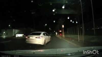 a kid blew the through a stop and cut me off