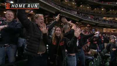 [Highlight] LaMonte Wade Jr. hits a mammoth 422 foot home run into McCovey Cove
