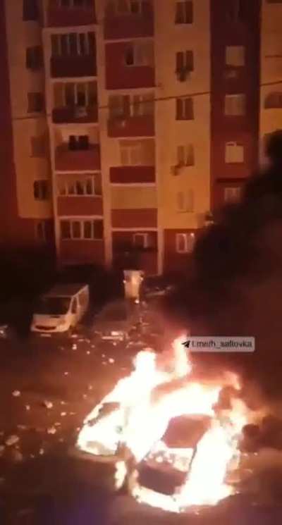 Rocket attack on Kharkov - residential buildings
