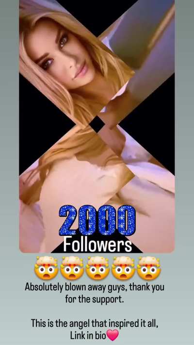 We've just hit 2000 followers on our Instagram, check it out, link below.... And ladies, if you want a bit of free promo on there, send a dm❤️