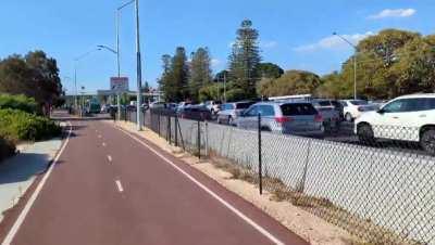 The daily car vs bike vs train commuter race in Perth