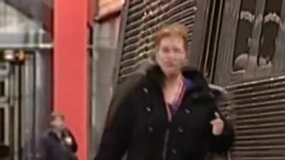 A Swedish man missing his train.