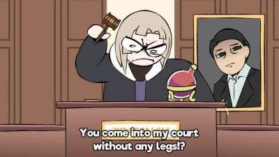 Regis Shows Up to Court With No Legs