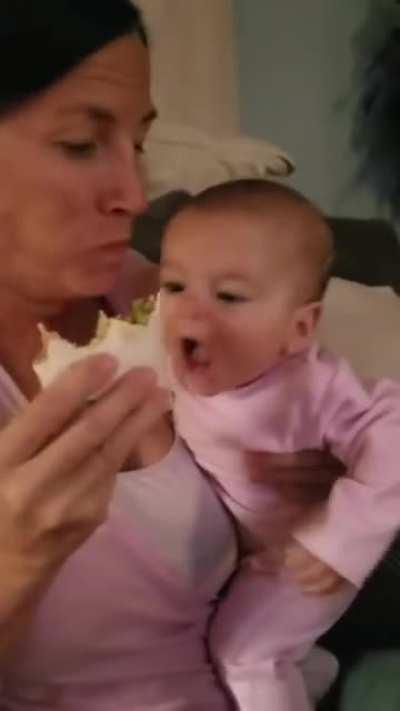 Give this baby some solid food!